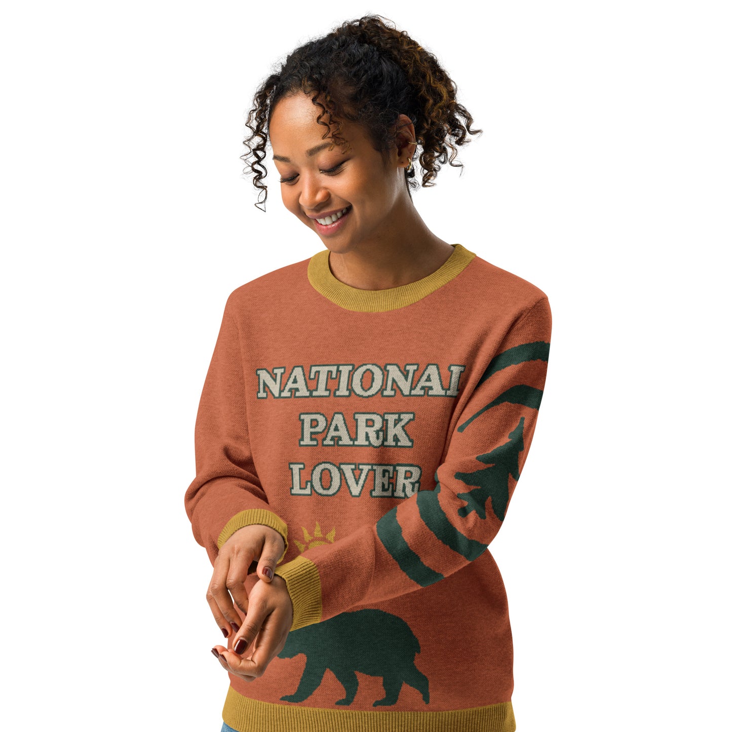 Natural Park Lover Knitted crew neck sweater