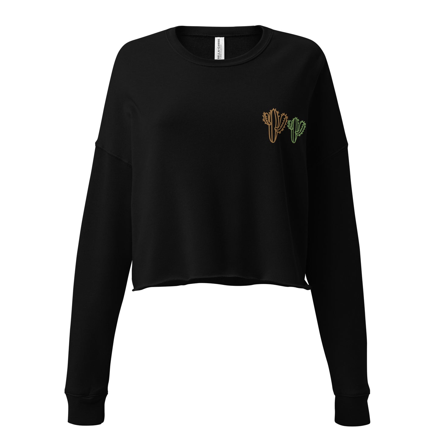 Cactus embroidered Crop Sweatshirt